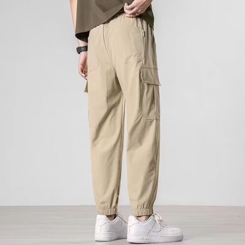 Muške casual hlače – opuštena ravna silueta, fleece unutrašnjost, poliester/Lycra materijal, za sve sezone