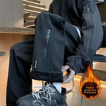 Muške taktičke hlače za outdoor, s fleceom, cargo stil, casual sports hlače, jesen-zima 2025
