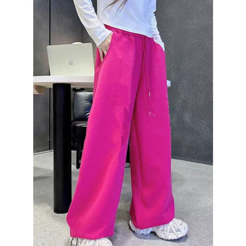 Női hip-hop street dance szabadidőnadrág, egyenes szabású, széles szárú, elastikus derék, poliészter-pamut-organikus pamut keverék, nyár 2025