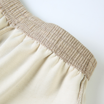 Moteriškos storos poliesterinės kelnės su šilumos pamušalu, laisvas kirpimas, devynių taškų ilgis, rudens 2025, kasdienio pagrindinio stiliaus