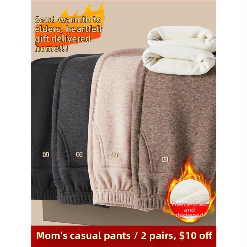 Pantaloni de iarnă pentru femei, poliester >95%, croială conică (tapered), stil casual, iarna 2025