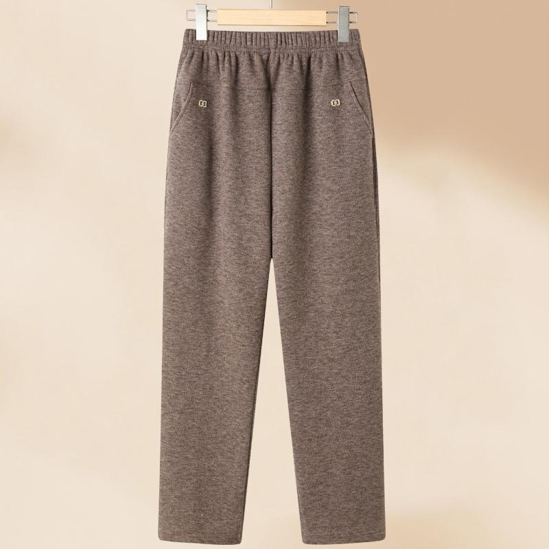 Pantaloni de iarnă pentru femei, poliester >95%, croială conică (tapered), stil casual, iarna 2025