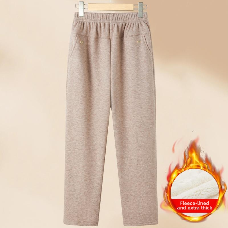 Pantaloni de iarnă pentru femei, poliester >95%, croială conică (tapered), stil casual, iarna 2025