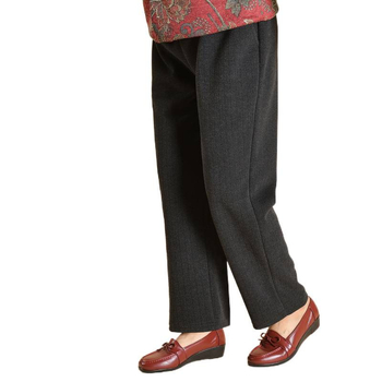 Pantaloni casual pentru femei în vârstă – croială conică, ultra-subțiri, poliester, peste 95% țesătură, stil stradal, fără călcare