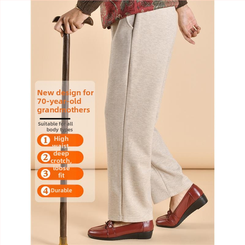 Moterims vyresnio amžiaus kasdieninės kelnės – taper kroj, ultra plonos, poliesteris, >95% audinio, gatvės stilius, be lyginimo