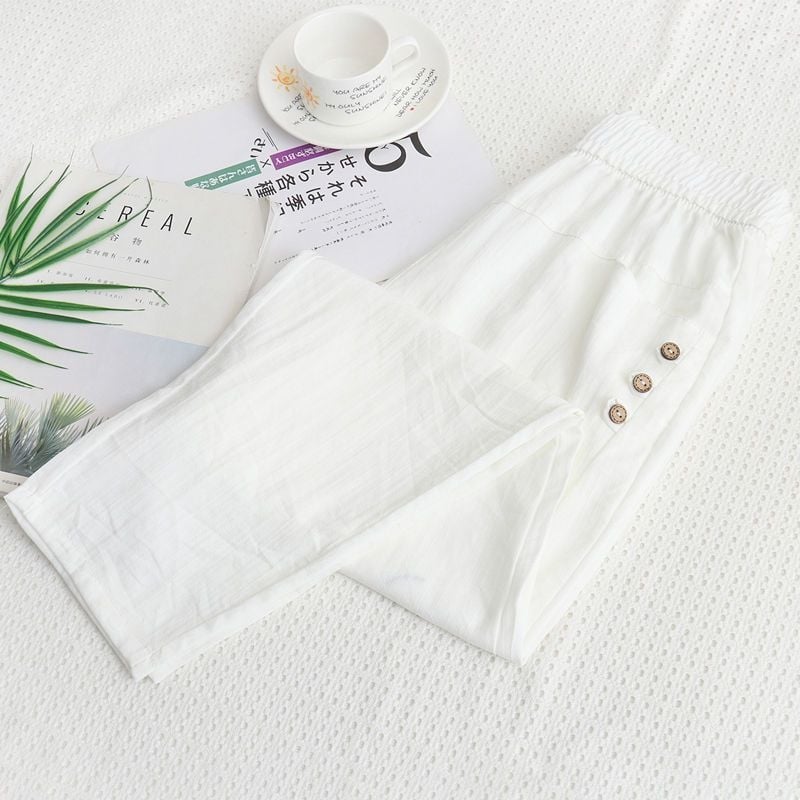 Pantaloni casual femei, drepți, lungime 9/10, țesătură țesută, 90–95% lână, cu buzunare