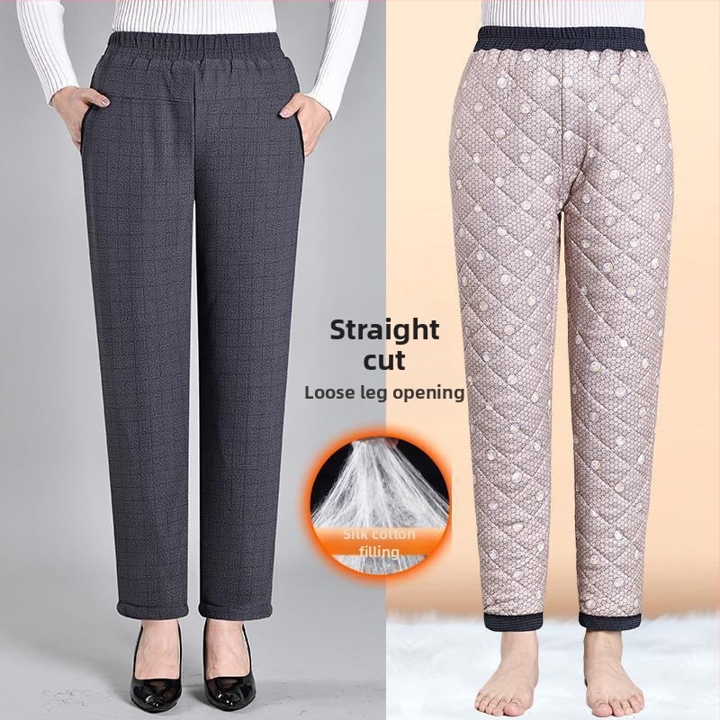 Дамски харем панталони, тъкан от вълна, Relaxed fit, Regular дебелина, Пролет 2025