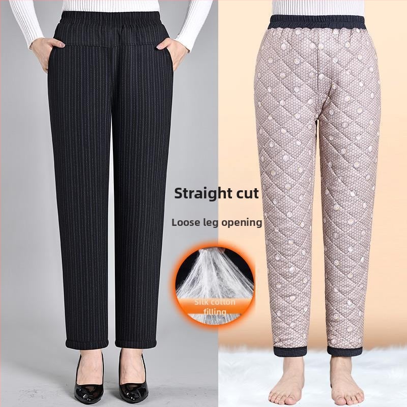 Дамски харем панталони, тъкан от вълна, Relaxed fit, Regular дебелина, Пролет 2025