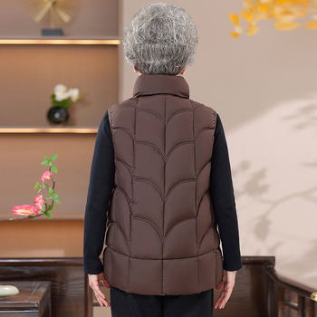 Vestă de exterior brodată pentru femei, lansare toamnă 2025, poliester (>95%), stil chinezesc, elegant pentru navetă, lungime 50–65 cm, cu etichetă la guler și etichetă de agățare