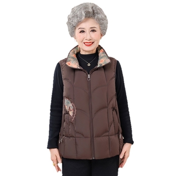 Vestă de exterior brodată pentru femei, lansare toamnă 2025, poliester (>95%), stil chinezesc, elegant pentru navetă, lungime 50–65 cm, cu etichetă la guler și etichetă de agățare