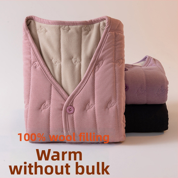 Vesta feminină căptușită cu fleece, toamnă-iarnă 2025, stil elegant pentru naveta urbană, model houndstooth, țesătură viscoză-poliester (90-95% poliester), lungime medie