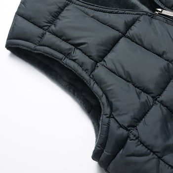 Férfi pamut mellény fleece béléssel idős korban, testhez álló szabás, töltet poliészter, alapanyag poliészter