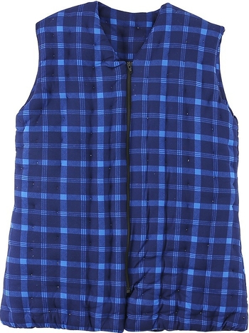 Ručna izrada muška pamučna vesta, zimska, debela i topla, slim fit kroj, karirani uzorak