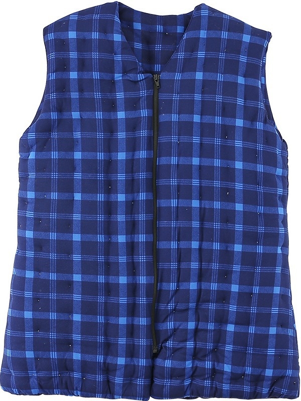 Ručna izrada muška pamučna vesta, zimska, debela i topla, slim fit kroj, karirani uzorak