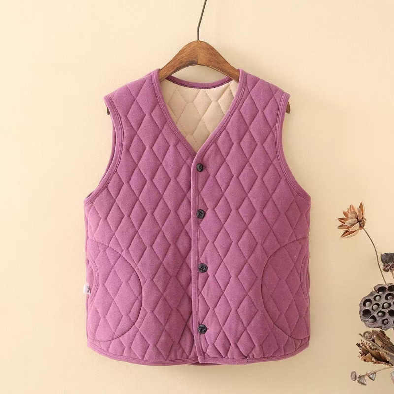 Női mellény fleeces béléssel, kardigán-stílusú, V-nyakú, Derong poliészter anyag, hossz 50-65 cm, őszi-téli