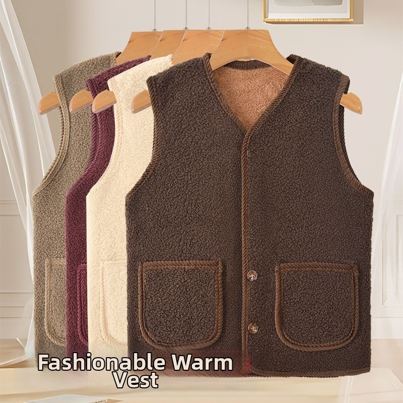 Aitas vilnas mēteļa žakete ar flīsa odai, rudens-ziemas bieza ārējā apģērba vidējā vecuma un vecākiem cilvēkiem