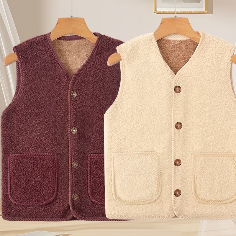 Aitas vilnas mēteļa žakete ar flīsa odai, rudens-ziemas bieza ārējā apģērba vidējā vecuma un vecākiem cilvēkiem