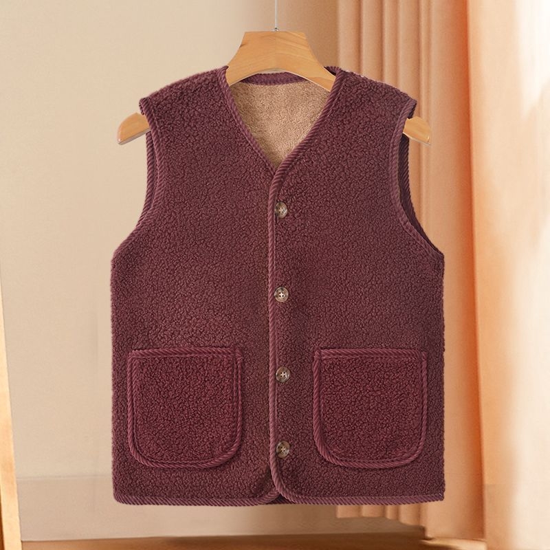 Aitas vilnas mēteļa žakete ar flīsa odai, rudens-ziemas bieza ārējā apģērba vidējā vecuma un vecākiem cilvēkiem