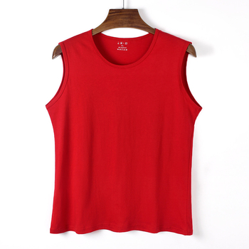 Vesta din bumbac fără mâneci pentru femei, guler rotund, 100% bumbac, țesătură subțire, potrivită pentru toate sezoanele