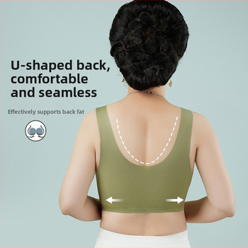 Be vielos krūštis su priekiniu užsegimu, 3/4 kaušiai, plonas formuojamas puodelis, nailoninis audinys, kvėpuojantis be siūlių dizainas, mamoms