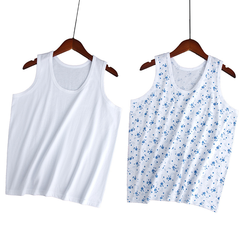 Moteriška medvilninė liemenė su plačiomis pečių juostomis, 100% medvilnė, apvali kaklo linija, plonas audinys 121–140 g/m2, tinkama visoms sezonoms.