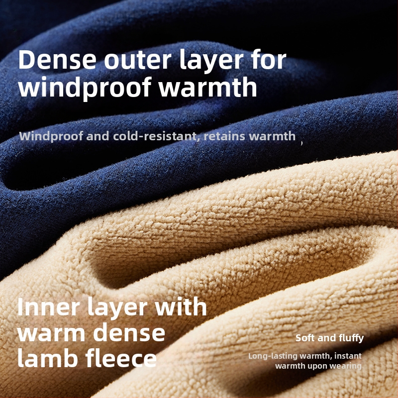 Vestă cu încălzire automată pentru adulți — căptușeală din fleece de miel, poliester 90–95%, elastan până la 30%, culoare solidă, lungime medie