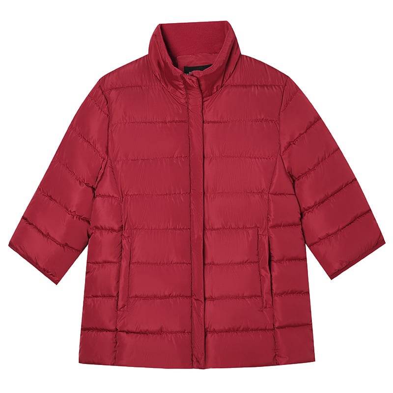 Γυναικείο γιλέκο σε στυλ ζακέτας με σταθερό γιακά, φερμουάρ, γέμισμα πολυεστέρα-βαμβάκι, μεσαίου μήκους χειμερινά εξωτερικά ρούχα, 2025