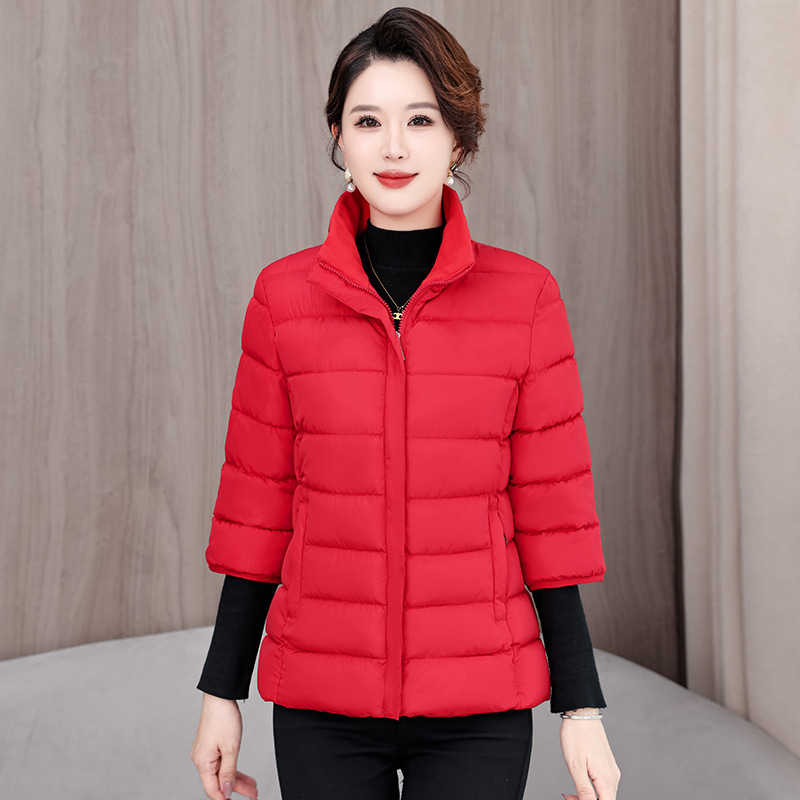 Γυναικείο γιλέκο σε στυλ ζακέτας με σταθερό γιακά, φερμουάρ, γέμισμα πολυεστέρα-βαμβάκι, μεσαίου μήκους χειμερινά εξωτερικά ρούχα, 2025