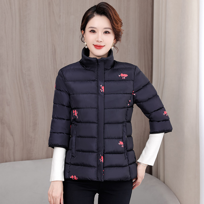 Γυναικείο γιλέκο σε στυλ ζακέτας με σταθερό γιακά, φερμουάρ, γέμισμα πολυεστέρα-βαμβάκι, μεσαίου μήκους χειμερινά εξωτερικά ρούχα, 2025