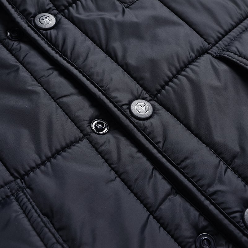 Мъжки дебел флийсов жилет с множество джобове, V-образно деколте, тясна кройка, едноредово закопчаване