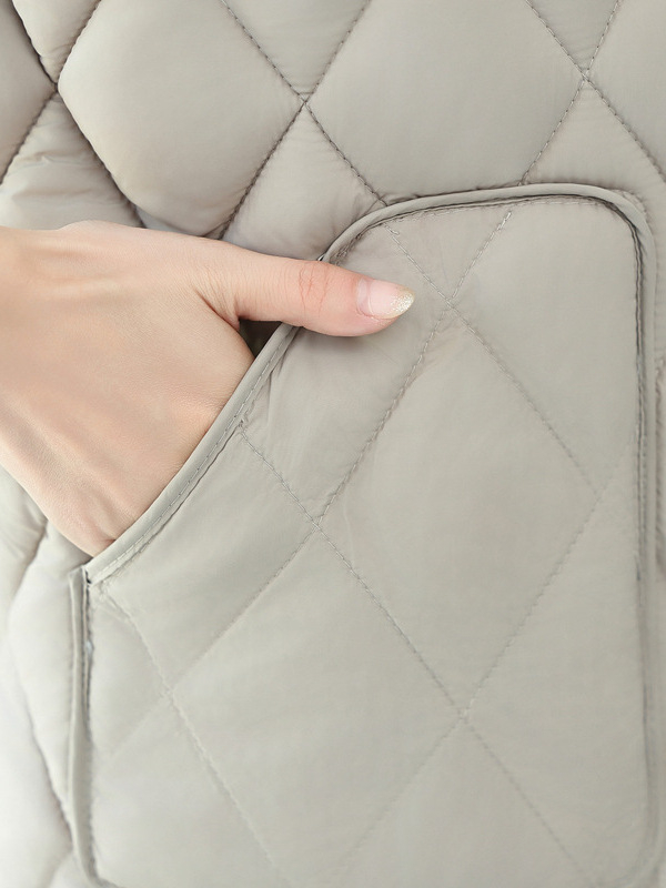 Vesta-jachetă din poliester pentru femei de vârstă mijlocie și în vârstă, guler rotund, stil casual, lungime normală 50–65 cm