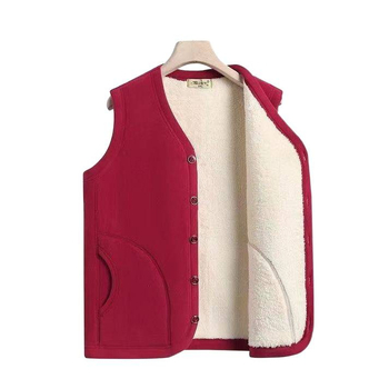 Vesta na jeseň a zimu pre dospelé ženy, výstrih do V, trojvrstvová hrúbka, plus veľkosť