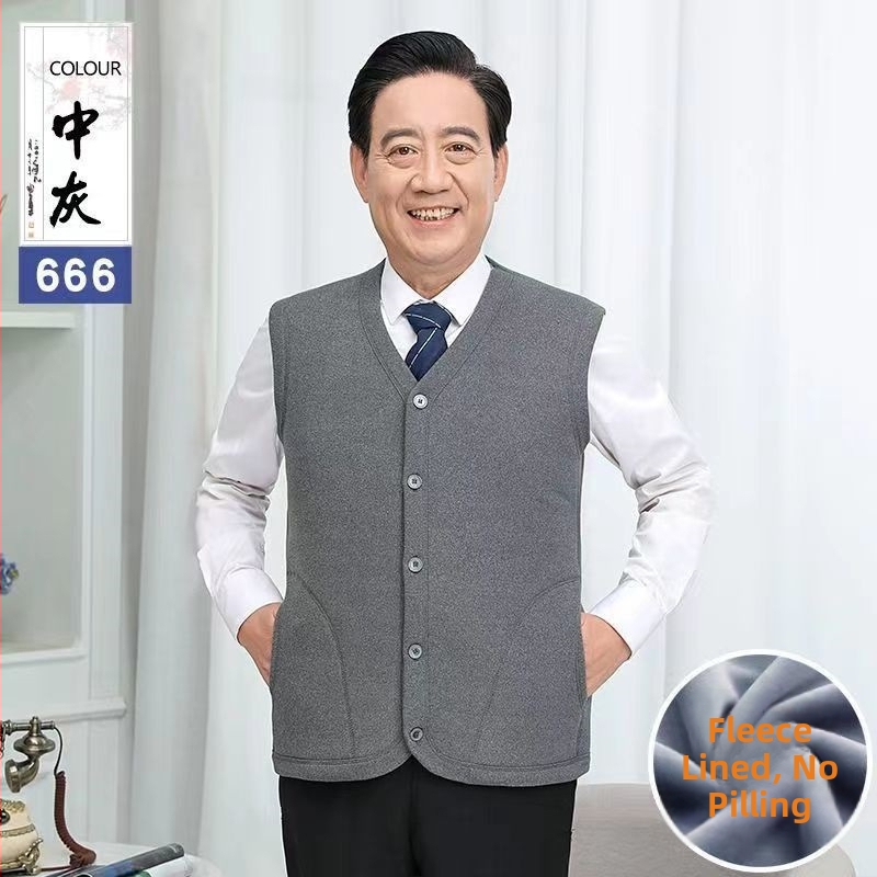 Vesta na jeseň a zimu pre dospelé ženy, výstrih do V, trojvrstvová hrúbka, plus veľkosť