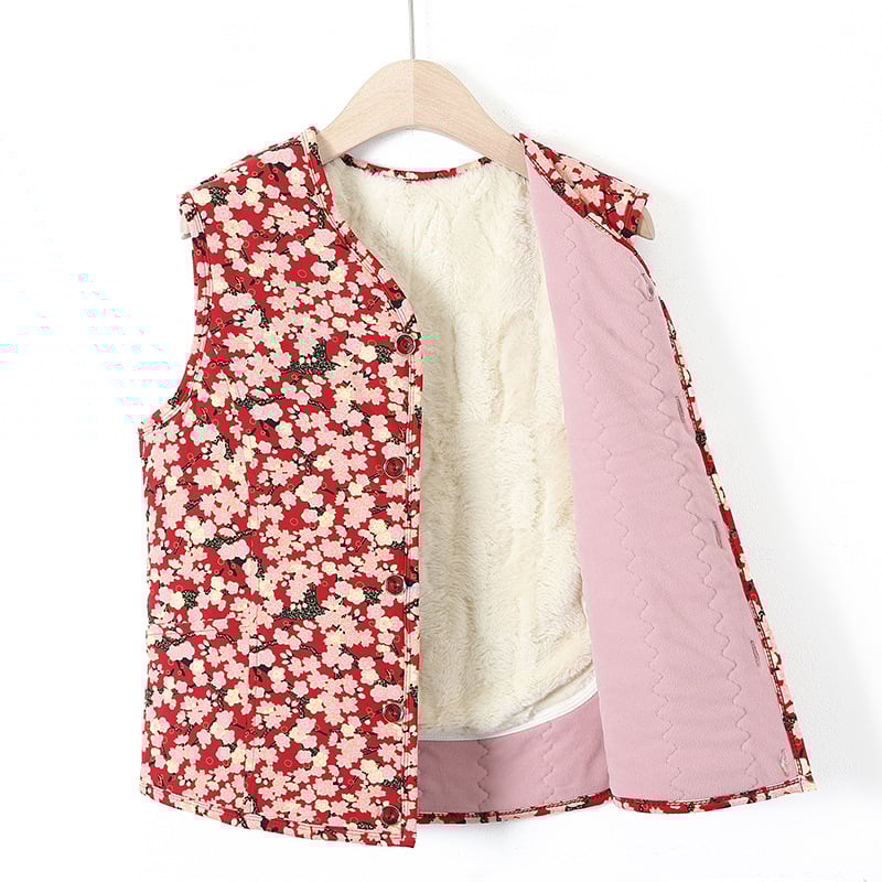 Vesta din velur cu căptușeală de fleece – iarnă 2025, guler în V, lungime 50–65 cm