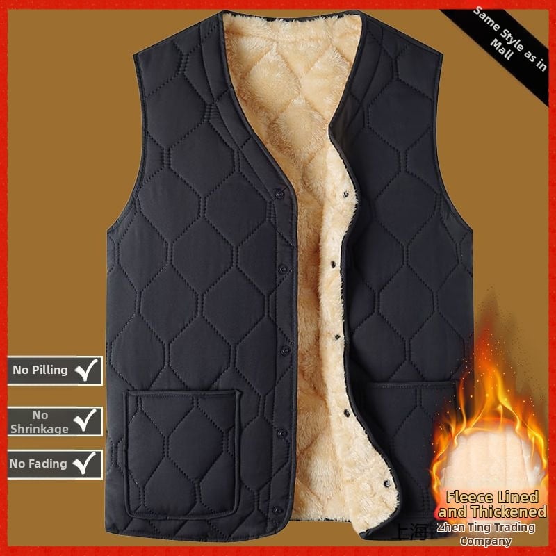 Bavlnená vesta s kapucňou, hrubá tepelná izolácia, V-krk, pruhovaný corduroy, bočné vrecká