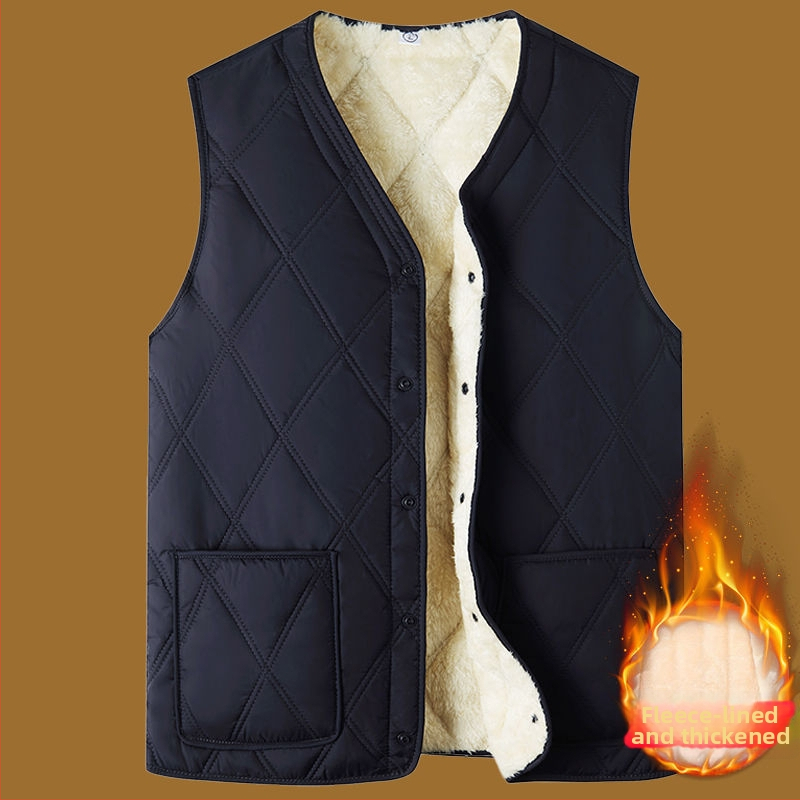 Bavlnená vesta s kapucňou, hrubá tepelná izolácia, V-krk, pruhovaný corduroy, bočné vrecká