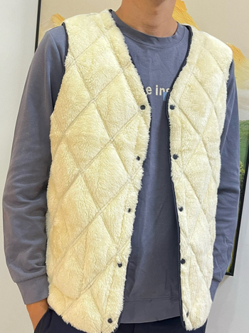 Vesta bărbați din poliester și PU, model romb, stil elegant de mers la serviciu, lungime normală.