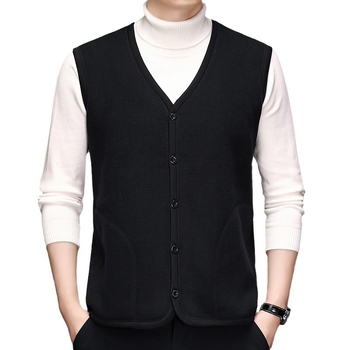 Férfi polár beléses mellény, kapucni nélkül, karcsúsított szabás, őszi-téli