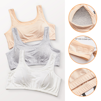 Дамски памучен безжичен сутиен-жилетка – пълна чашка, тънки формовани чашки; фиксирани двойни презрамки; задно закопчаване с един ред куки; 95% памук