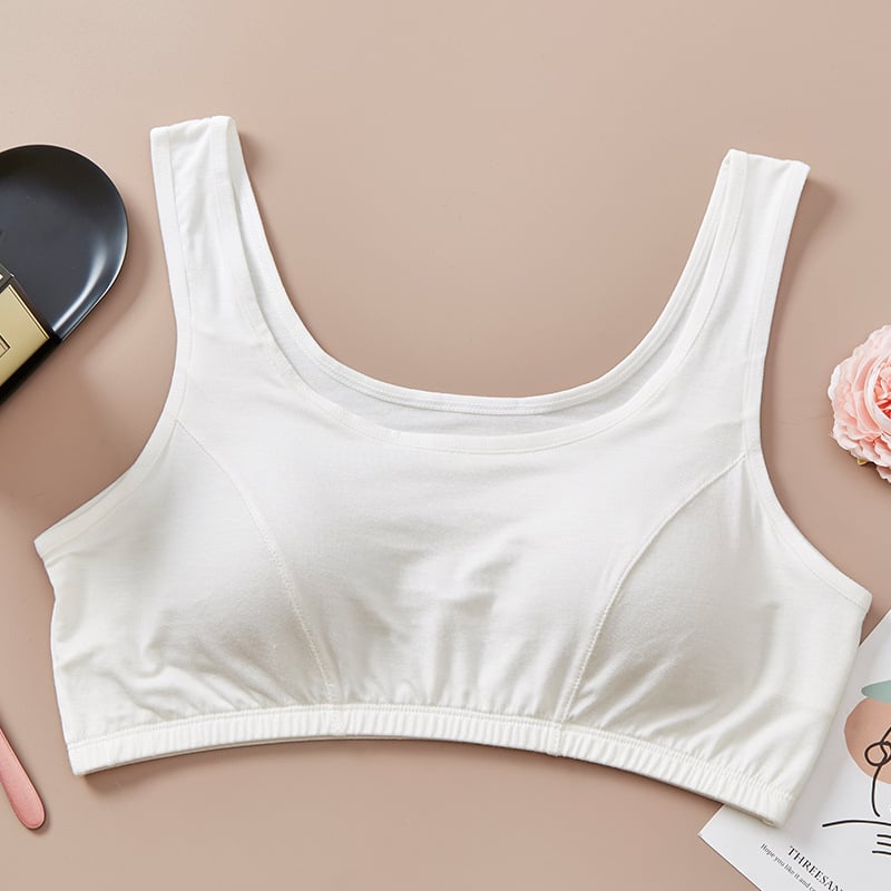 Дамски памучен безжичен сутиен-жилетка – пълна чашка, тънки формовани чашки; фиксирани двойни презрамки; задно закопчаване с един ред куки; 95% памук