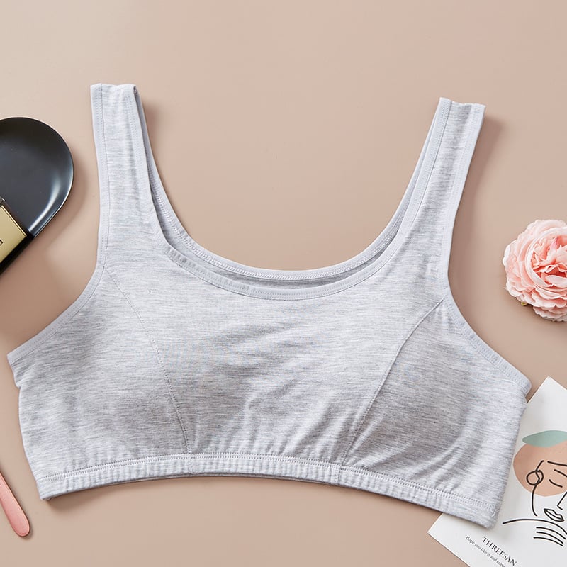 Дамски памучен безжичен сутиен-жилетка – пълна чашка, тънки формовани чашки; фиксирани двойни презрамки; задно закопчаване с един ред куки; 95% памук