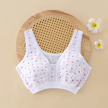 Medvilninė liemenėlė-vest, be formuojamų kaušių, kvėpuojanti, su fiksuotais dvigubais petnešomis