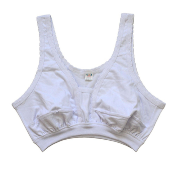 Памучно бюстие за жени в средна и по-възрастна възраст - безжично, дишащо, с пълна чашка, 100% памук