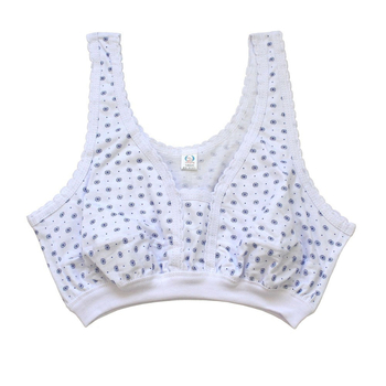 Памучно бюстие за жени в средна и по-възрастна възраст - безжично, дишащо, с пълна чашка, 100% памук