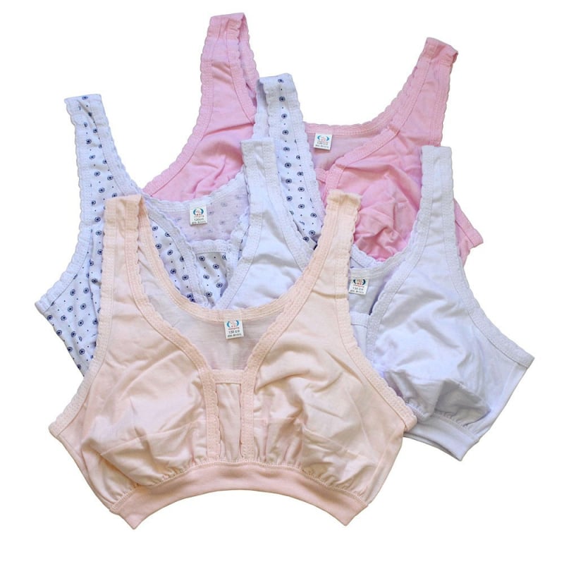 Памучно бюстие за жени в средна и по-възрастна възраст - безжично, дишащо, с пълна чашка, 100% памук