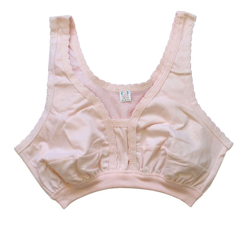 Памучно бюстие за жени в средна и по-възрастна възраст - безжично, дишащо, с пълна чашка, 100% памук