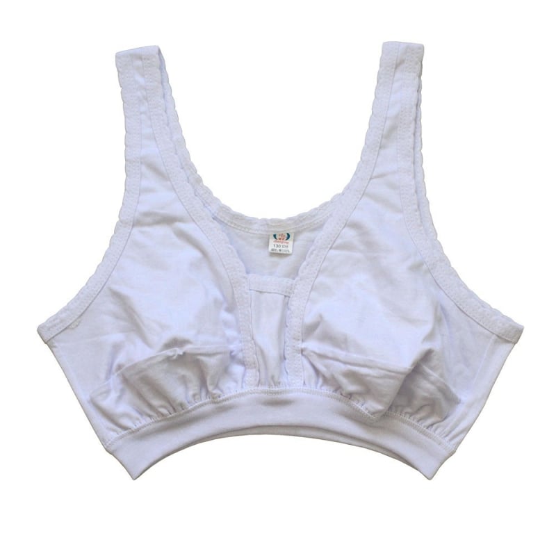 Памучно бюстие за жени в средна и по-възрастна възраст - безжично, дишащо, с пълна чашка, 100% памук