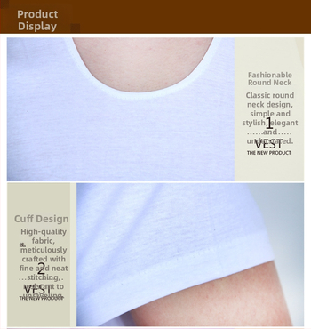 Памучен потник без ръкави за мъже в средна възраст, свободна кройка, еднотонен модел, прав кант, лятна ежедневна употреба