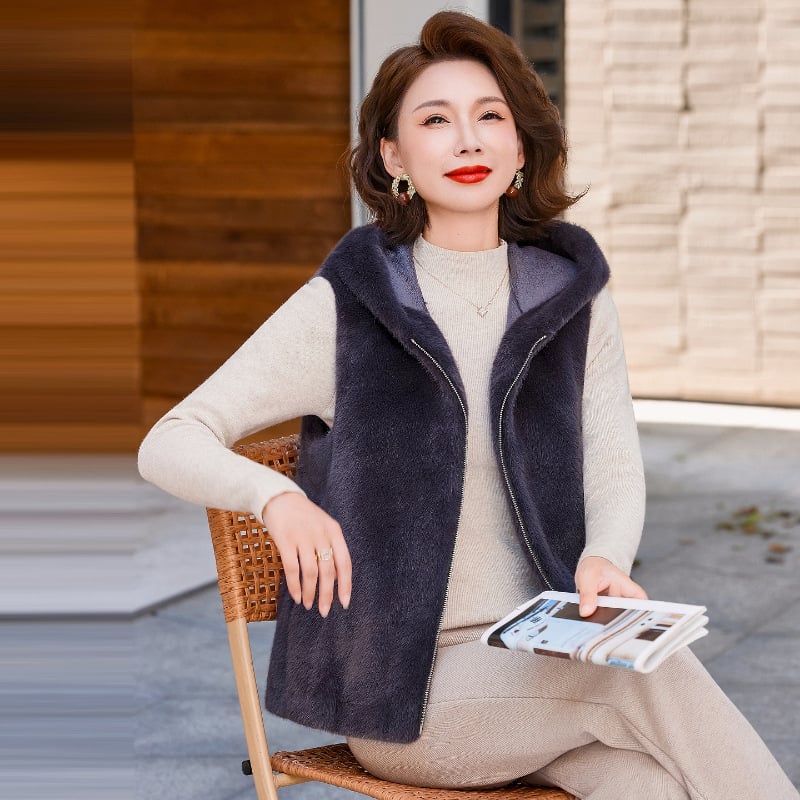 Vesta pentru femei, toamnă-iarnă 2025, țesătură poliester, peste 95% poliester, culoare solidă, stil elegant urban