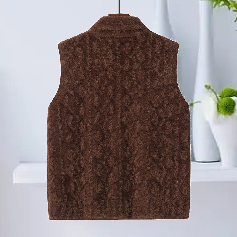 Vestă fără mâneci cu guler care se poate plia (Toamnă 2025; Poliester 50–70%; Stil elegant de navetă)